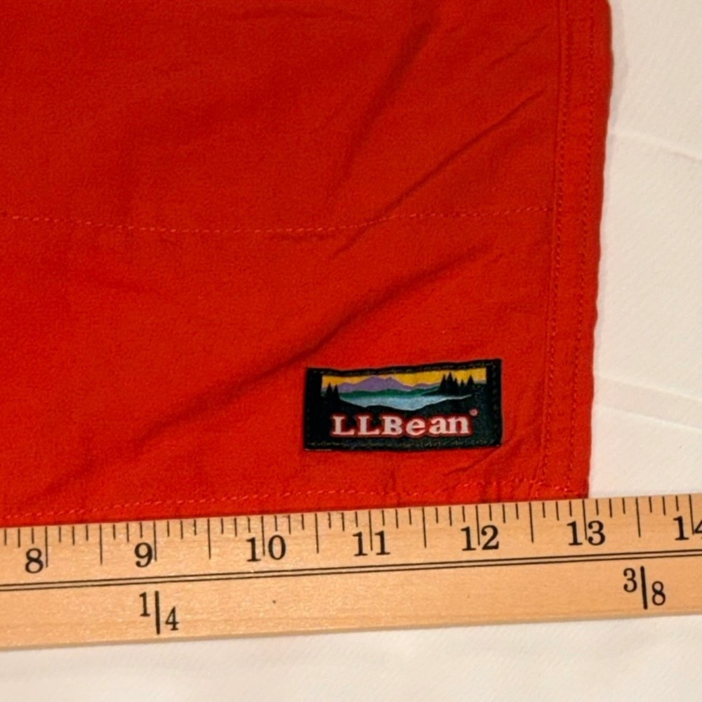L.L. Bean Pull-on Shorts Mens Large Coral Elastic Waist Swim‎ Outdoor Beach - Picture 5 of 8